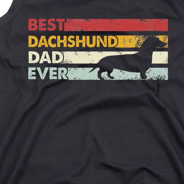 Best Dog Dad Ever Father Wiener Sausage Dog Dachshund Tank Top