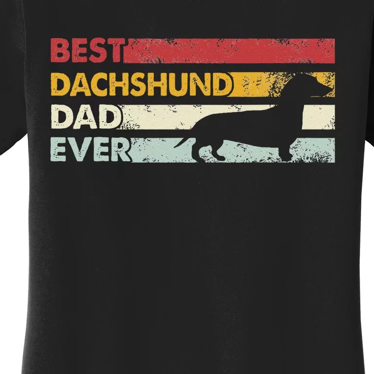 Best Dog Dad Ever Father Wiener Sausage Dog Dachshund Women's T-Shirt