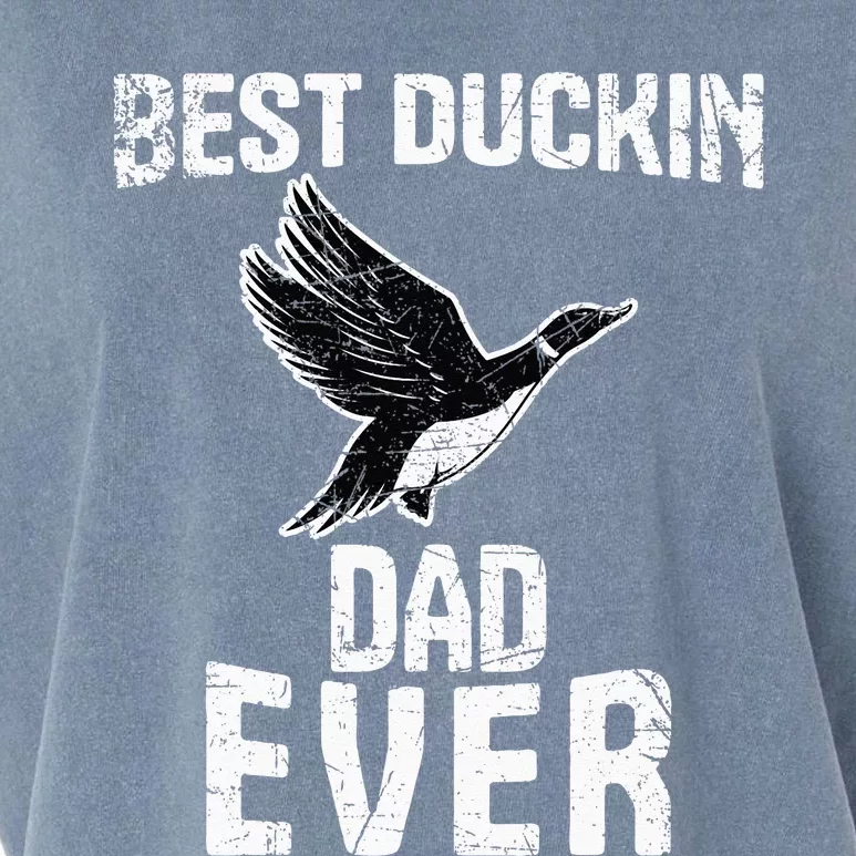 Best Ducking Dad Ever Duck Waterfowl Hunting Funny Garment-Dyed Women's Muscle Tee