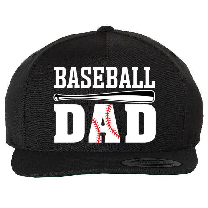 Baseball Dad Dad Baseball Wool Snapback Cap