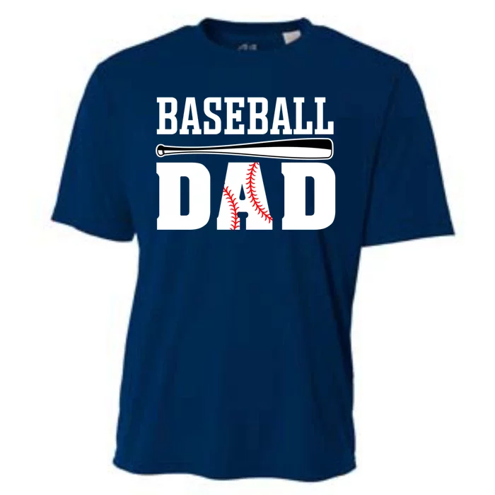 Baseball Dad Dad Baseball Cooling Performance Crew T-Shirt