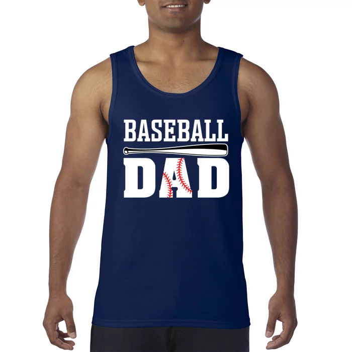 Baseball Dad Dad Baseball Tank Top