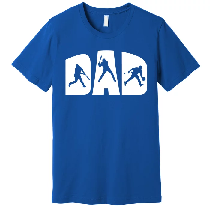 Baseball Dad Daddy Father Softball Baseball Player Fun Gift Premium T-Shirt