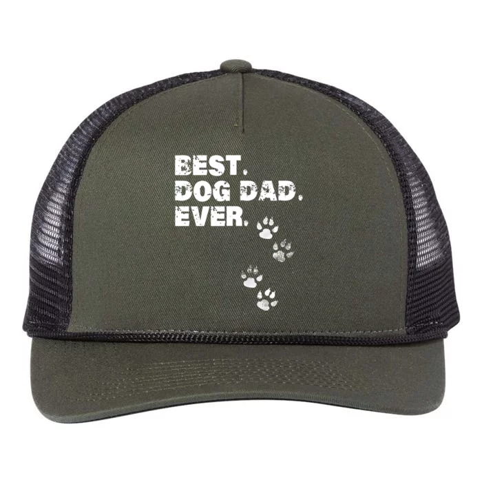 Best Dog Dad Ever Retro Rope Trucker Hat Cap