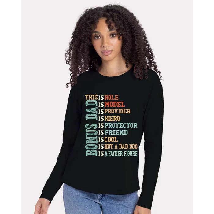 Bonus Dad Definition Is Not A Dad Bod ItS A Father Figure Great Gift Womens Cotton Relaxed Long Sleeve T-Shirt