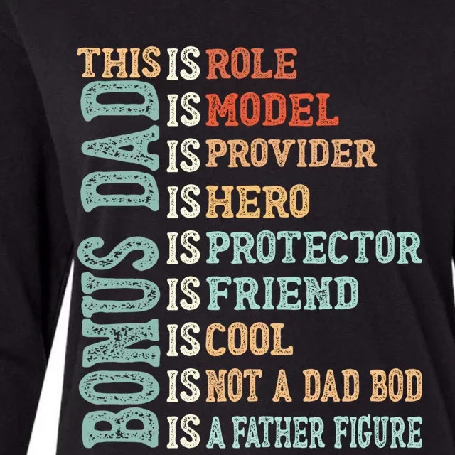 Bonus Dad Definition Is Not A Dad Bod ItS A Father Figure Great Gift Womens Cotton Relaxed Long Sleeve T-Shirt