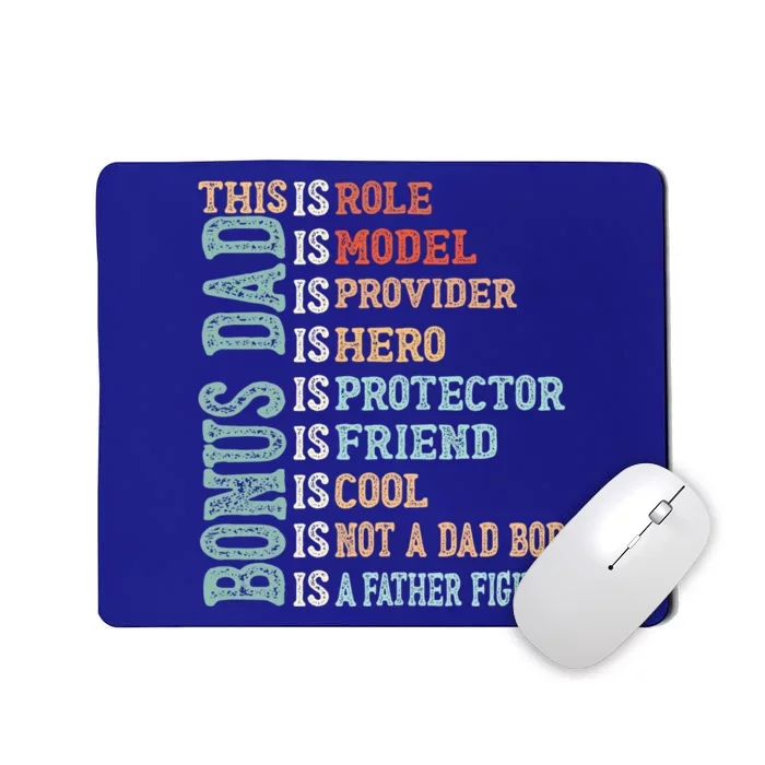 Bonus Dad Definition Is Not A Dad Bod ItS A Father Figure Great Gift Mousepad