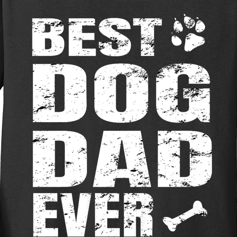 Best Dog Dad Ever Kids Long Sleeve Shirt