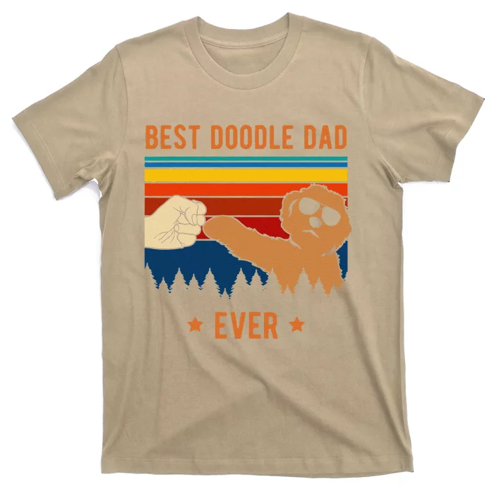 Best Doodle Dad Ever Funny Dog Goldendoodle Labradoodle T-Shirt