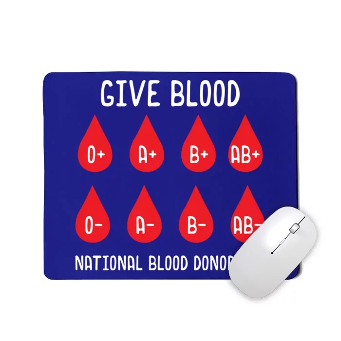 Blood Donation Day Gift Blood Dispenser All Blood Groups Life Saving Gift Mousepad