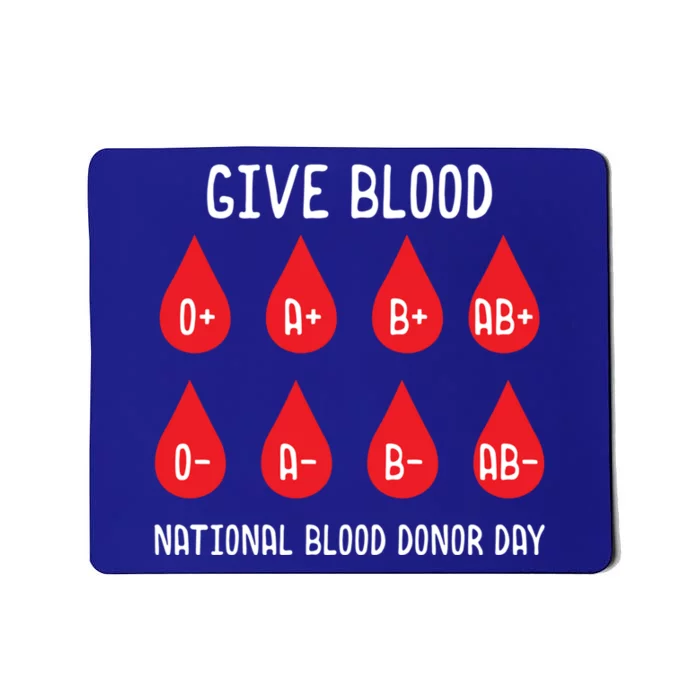 Blood Donation Day Gift Blood Dispenser All Blood Groups Life Saving Gift Mousepad