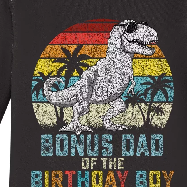 Bonus Dad Dinosaur Of The Birthday Matching Family Baby Long Sleeve Bodysuit