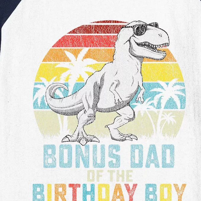 Bonus Dad Dinosaur Of The Birthday Matching Family Baseball Sleeve Shirt