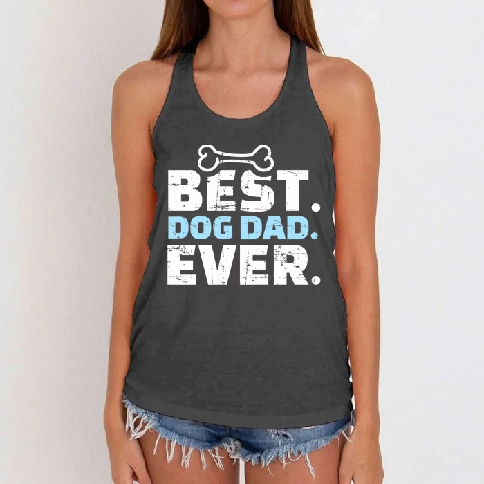 Best Dog Dad Ever Women's Knotted Racerback Tank