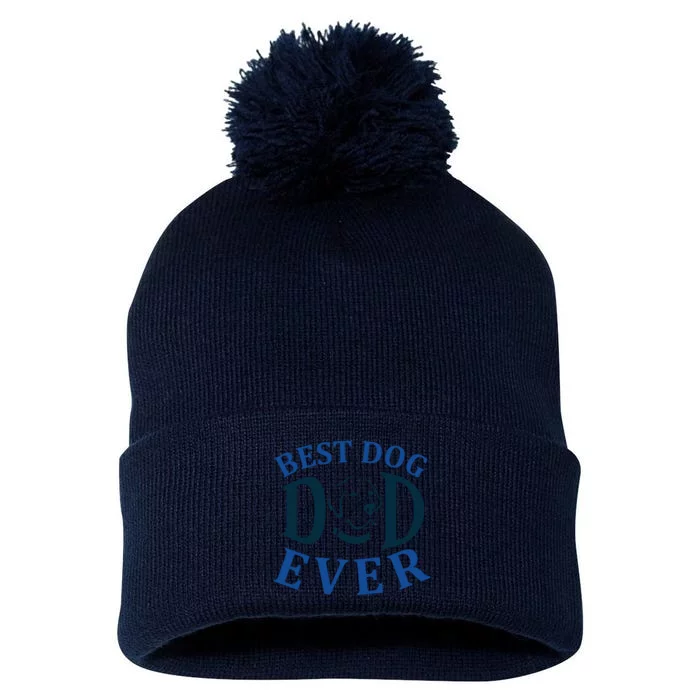 Best Dog Dad Ever Pom Pom 12in Knit Beanie