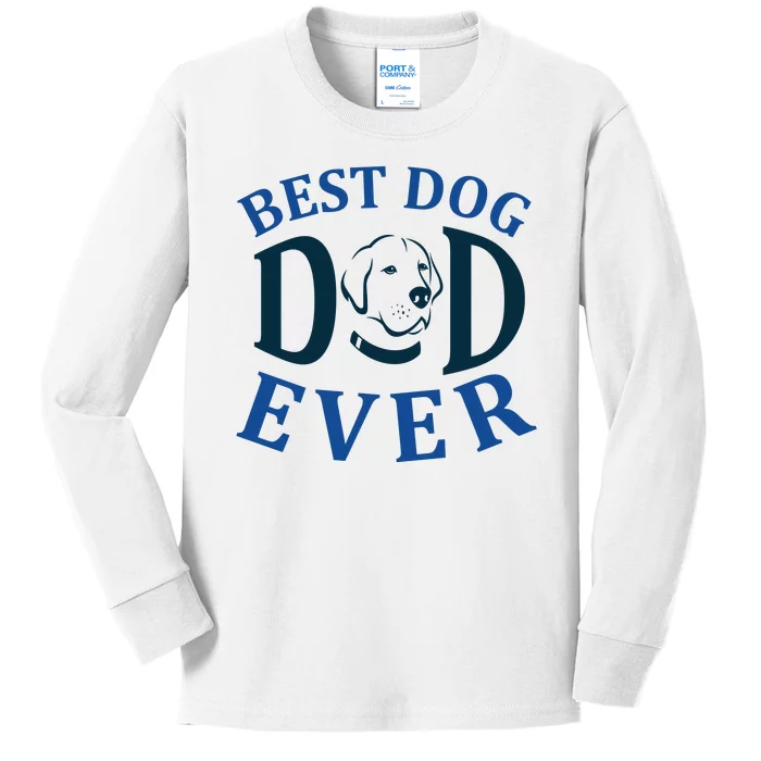 Best Dog Dad Ever Kids Long Sleeve Shirt