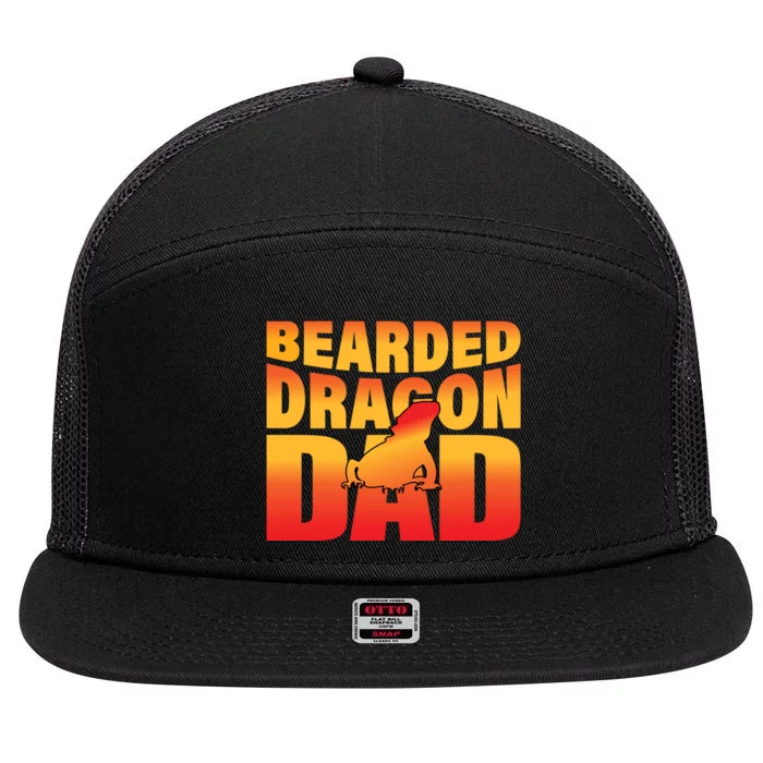 Bearded Dragon Dad 7 Panel Mesh Trucker Snapback Hat