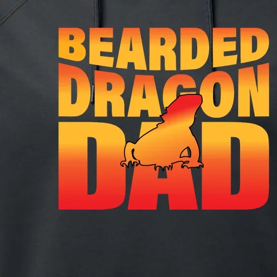 Bearded Dragon Dad Performance Fleece Hoodie