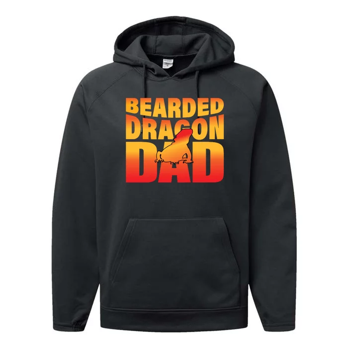 Bearded Dragon Dad Performance Fleece Hoodie