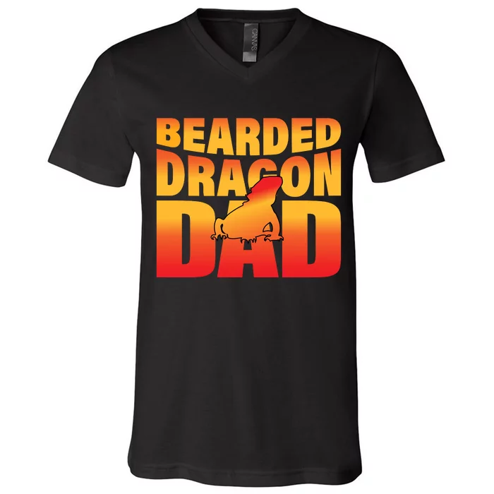 Bearded Dragon Dad V-Neck T-Shirt