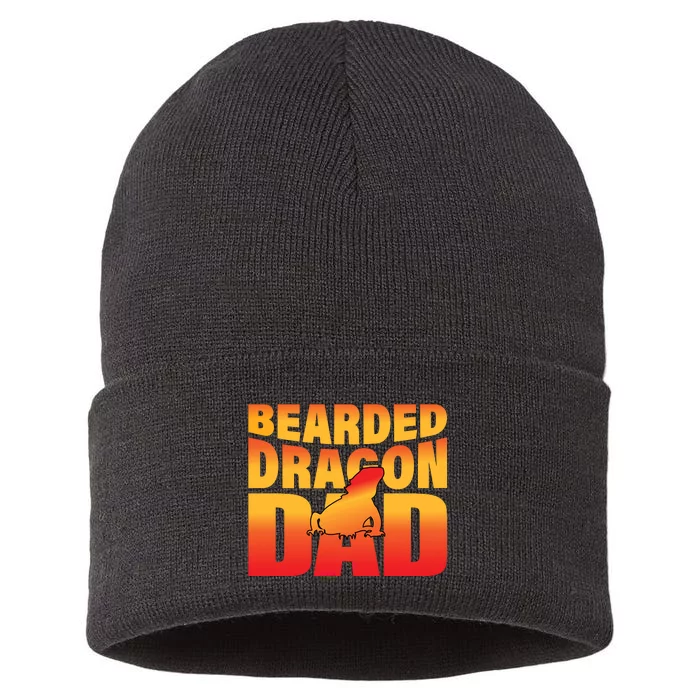 Bearded Dragon Dad Sustainable Knit Beanie