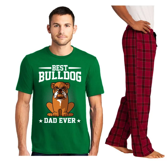 Best Dog Dad Ever Funny Bulldog Dad Dog Lover Gift Pajama Set