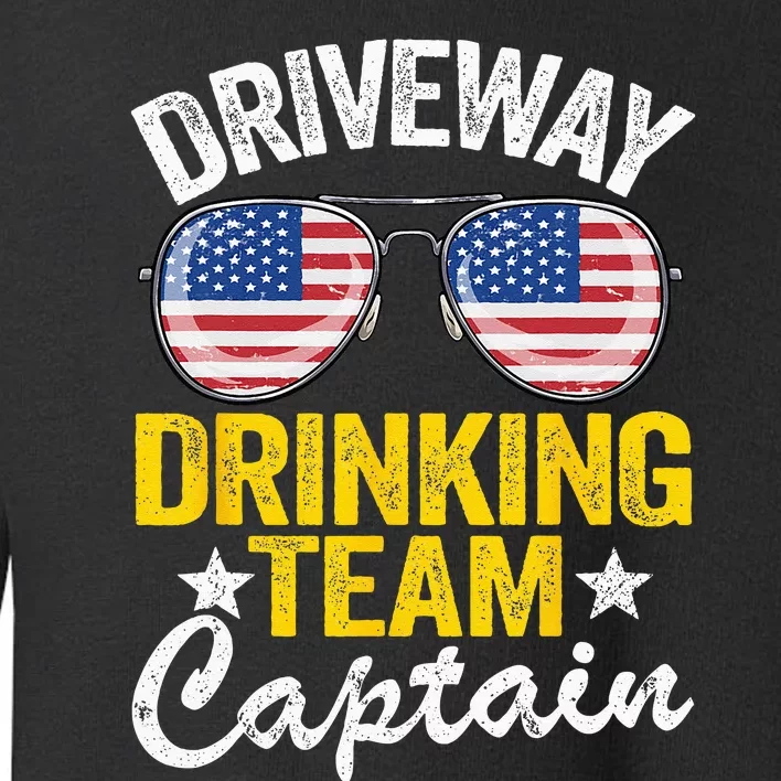 Beer Driveway Drinker US Flag Driveway Drinking Team Captain Toddler Sweatshirt