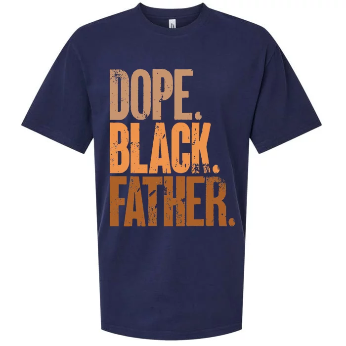 Black Dad Dope Black Father Fathers Day Sueded Cloud Jersey T-Shirt