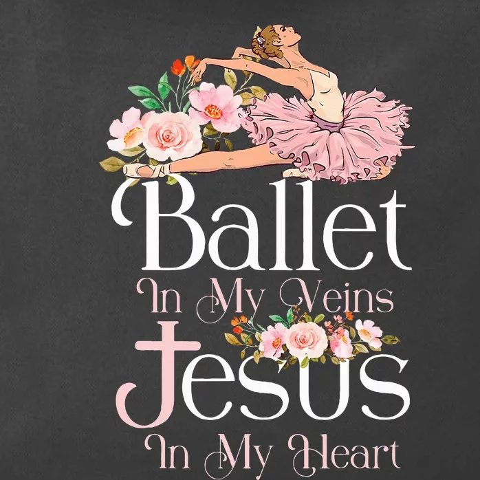 Ballet Dancer Dance Girl Ballerina Jesus Faith Christian Zip Tote Bag