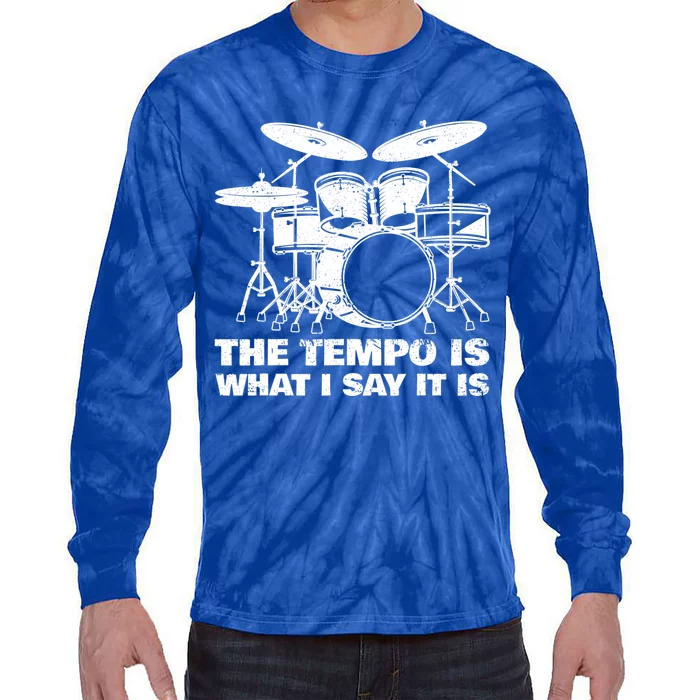 Best Drum Design For Women Drummer Drum Kit Drumming Tie-Dye Long Sleeve Shirt