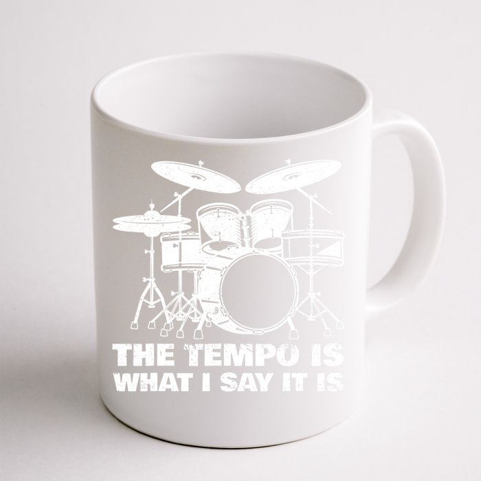 Best Drum Design For Women Drummer Drum Kit Drumming Front & Back Coffee Mug