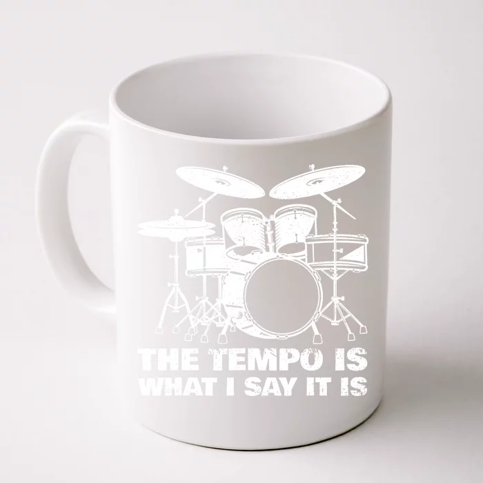 Best Drum Design For Women Drummer Drum Kit Drumming Front & Back Coffee Mug