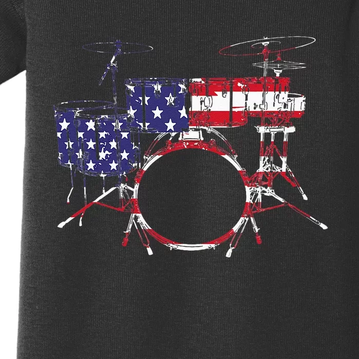 Best Drum Design For Men Women Drum Set Drumming Drummer Baby Bodysuit