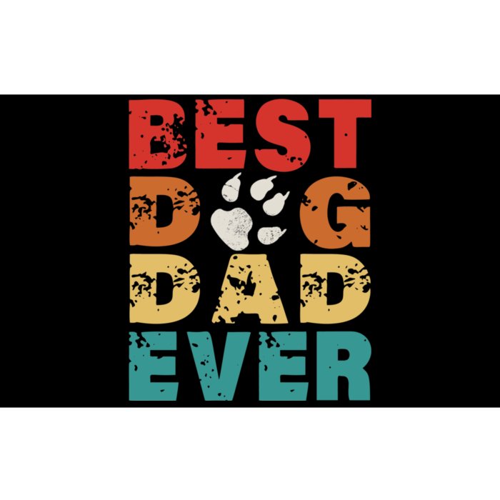 Best Dog Dad Ever Vintage Retro Style Fathers Day Dog Lovers Bumper Sticker