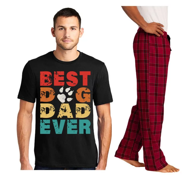 Best Dog Dad Ever Vintage Retro Style Fathers Day Dog Lovers Pajama Set