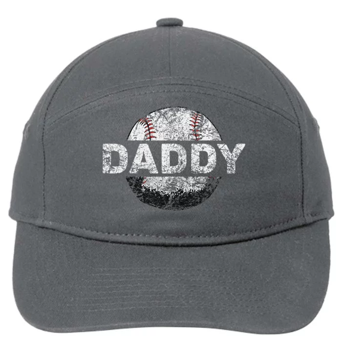 Baseball Daddy Dad Baseball Ball 7-Panel Snapback Hat