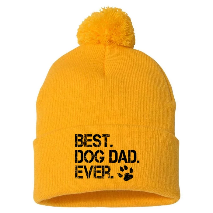 Best Dog Dad Funny Dog Lover Cool Animal Love Pom Pom 12in Knit Beanie