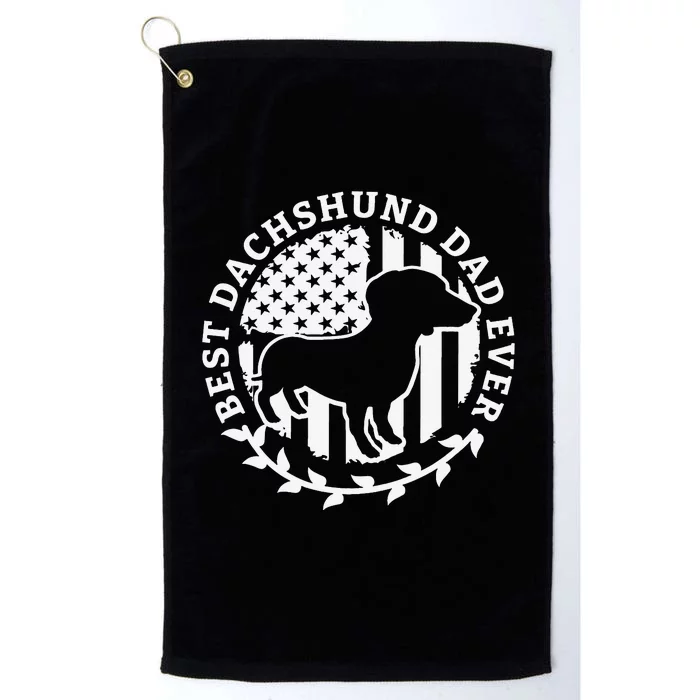 Best Dachshund Dad Ever Wiener Dackel Teckel Dachshund Owner Platinum Collection Golf Towel