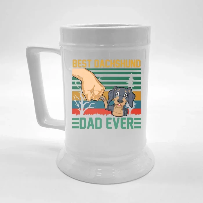 Best Dachshund Dad Ever Front & Back Beer Stein