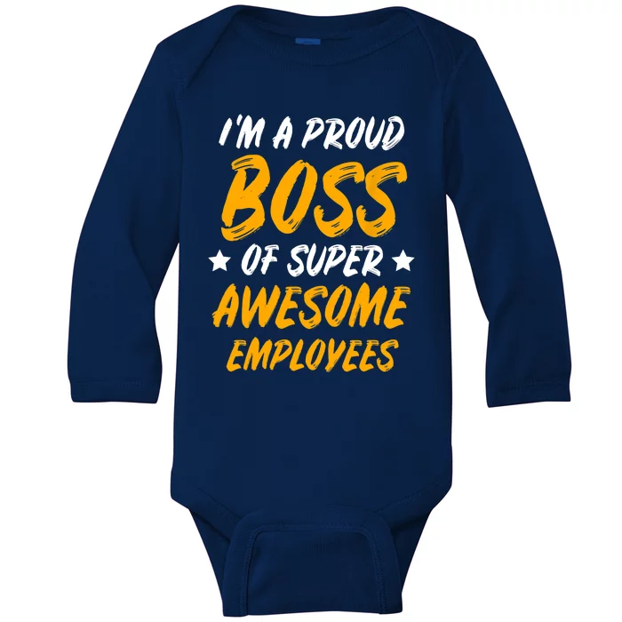 Boss Day Employee Appreciation Office Gift Baby Long Sleeve Bodysuit