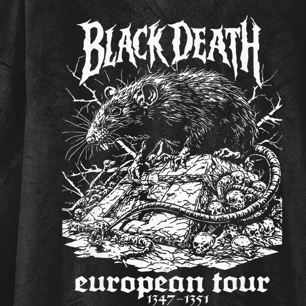 Black Death European Plague Rat Medieval History Goth Hooded Wearable Blanket