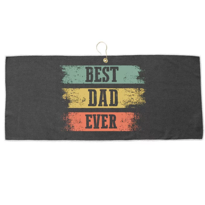 Best dad ever gift for Funny Father's day Large Microfiber Waffle Golf Towel