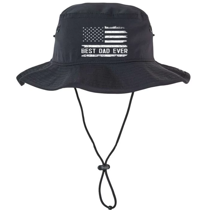 Best Dad Ever With US American Flag Gifts Fathers Day Dad Legacy Cool Fit Booney Bucket Hat