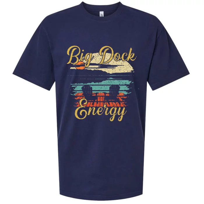 Big Dock Energy Summer Cottage Vacation Lake Life Sueded Cloud Jersey T-Shirt