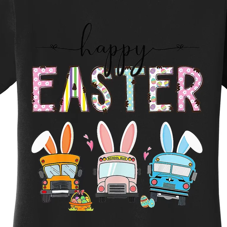 Bus Driver Easter Egg Hunt Bunny Ears Easter Squad Women's T-Shirt