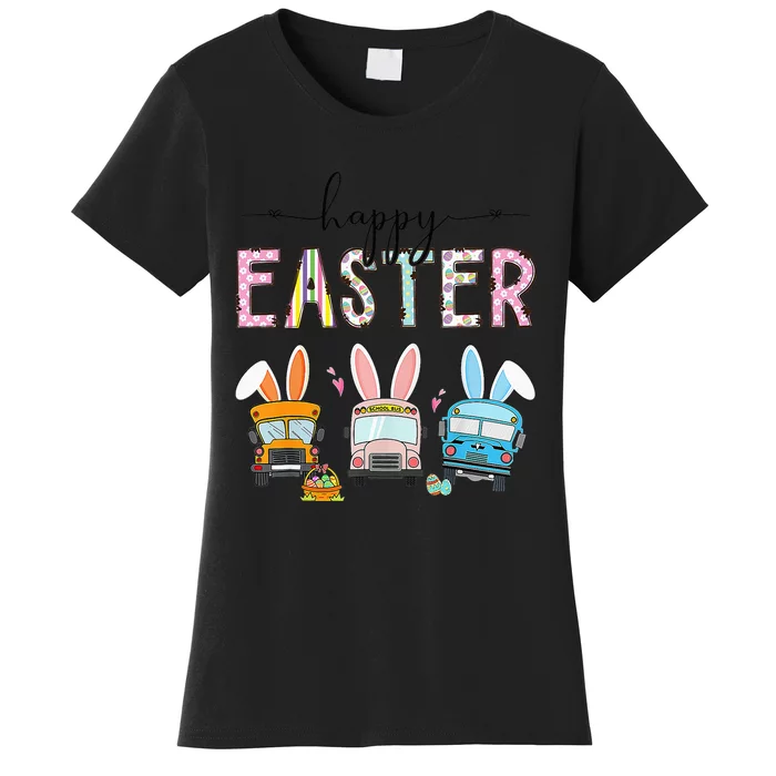 Bus Driver Easter Egg Hunt Bunny Ears Easter Squad Women's T-Shirt