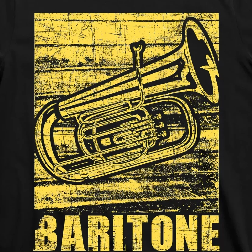 Baritone - Distressed Euphonium Lover Marching Bandmaster T-Shirt