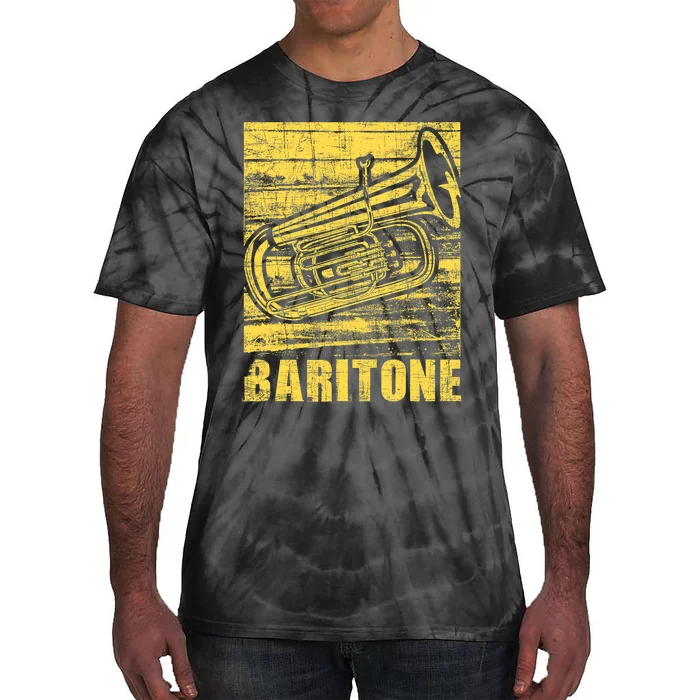 Baritone - Distressed Euphonium Lover Marching Bandmaster Tie-Dye T-Shirt