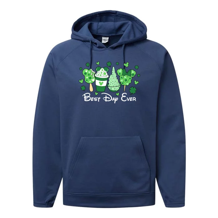 Best Day Ever Cute Ice Cream Performance Fleece Hoodie