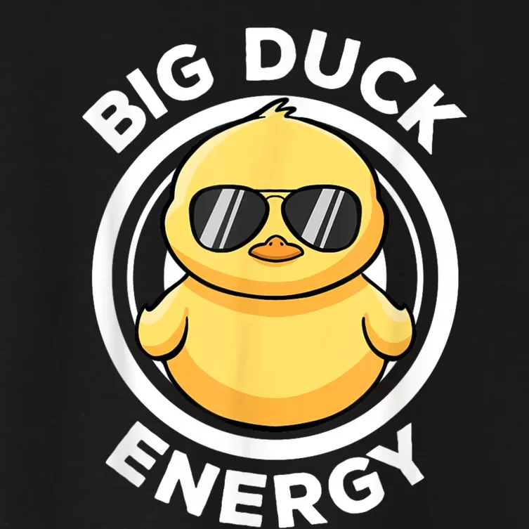 Big Duck Energy Duckie I Love Ducks Lovers Funny Rubber Duck Women's Crop Top Tee